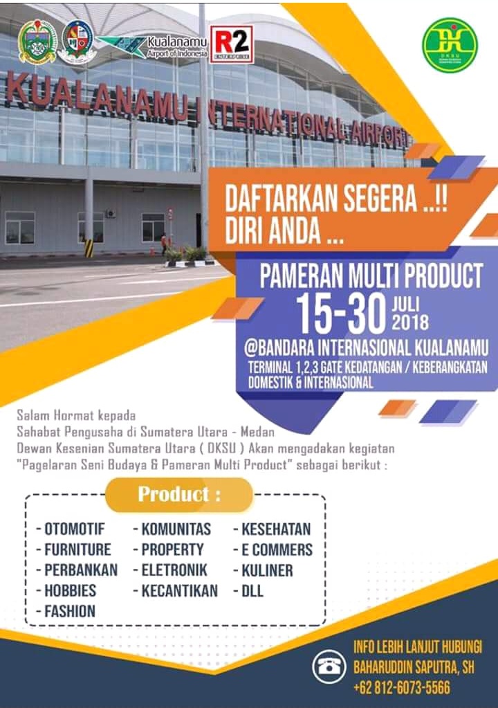 Pameran Multi Product Akan Digelar di Kualanamu