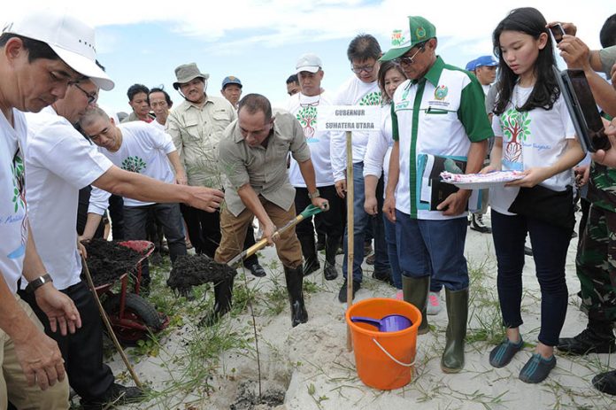 10.000 Pohon Ditaman di Pantai Cermin