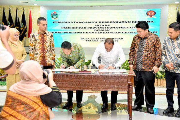  Pemprov Sumut dan KPPU RI Teken MoU, Wujudkan Iklim Usaha Sehat dan Adil 